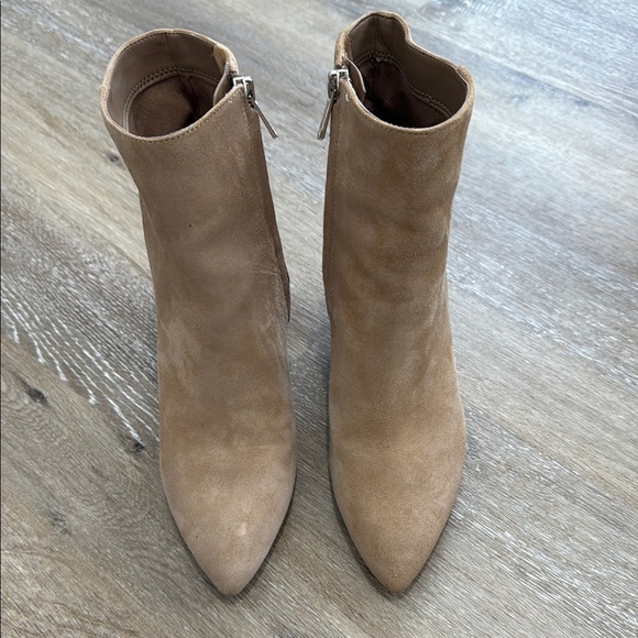 Sam Edelman Size 6.5 Tan Ankle Boots with Side Zipper - Picture 3 of 12